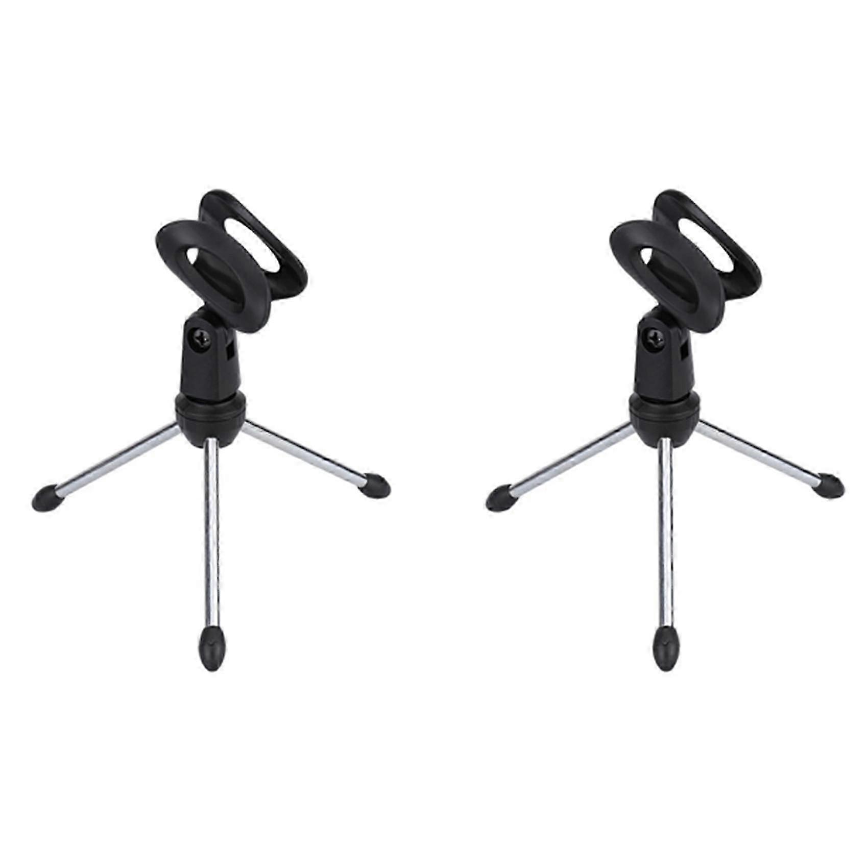 2X Detachable Foldable Portable Angle Adjustable Tripod Table Desktop Mic Miniphone Stand Holder Bracket