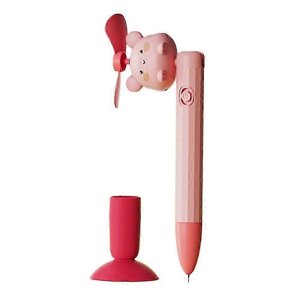 Stylo multifonction rose à ventouse en forme d'éventail