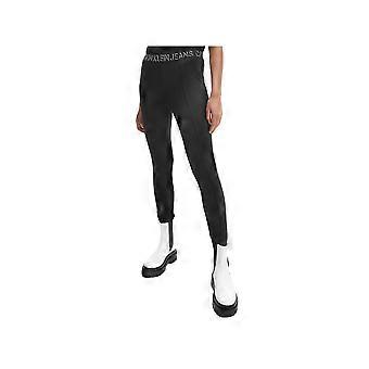Leggings da donna con cintura logo Calvin Klein - Neri