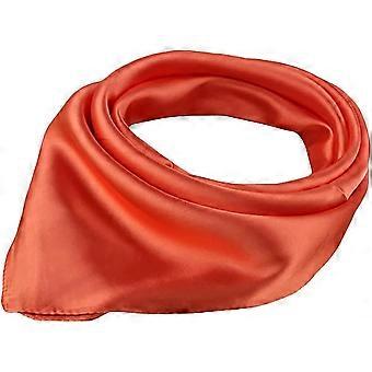 Women's Solid Stain Charmeuse Neckerchief Square Scarf 23" * 23"