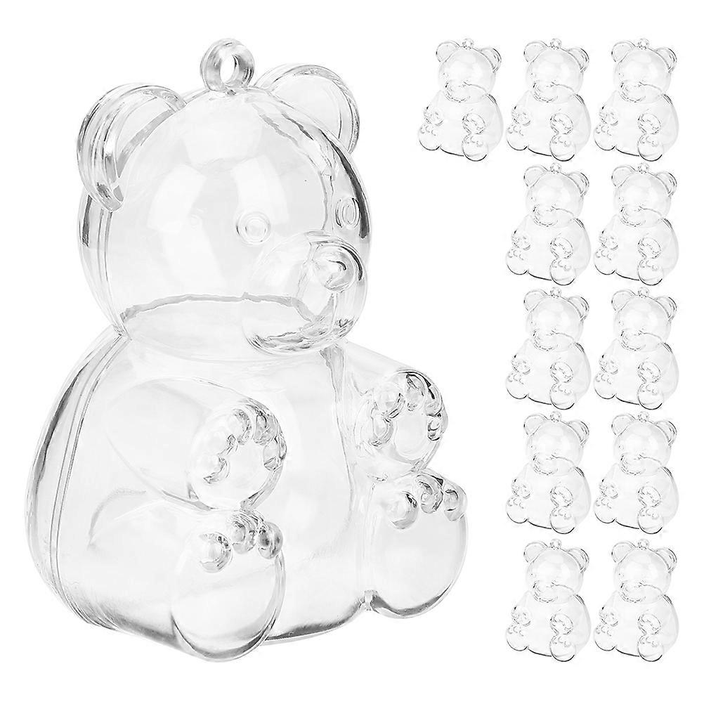 Box Clear Bear Shaped for Candy 24Pcs Transparent Storage Containers