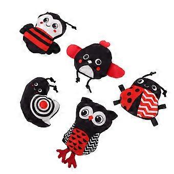 Soft Plush Animal Finger Puppets for Baby Teething Relief 5Pcs Set