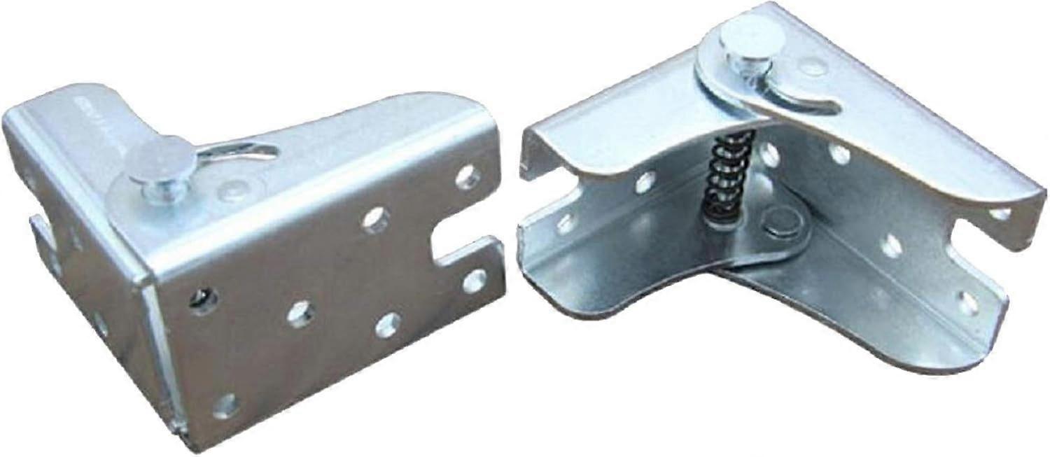 Self-locking folding bracket for folding legs, folding worktop, folding kitchen table (2 silver)
