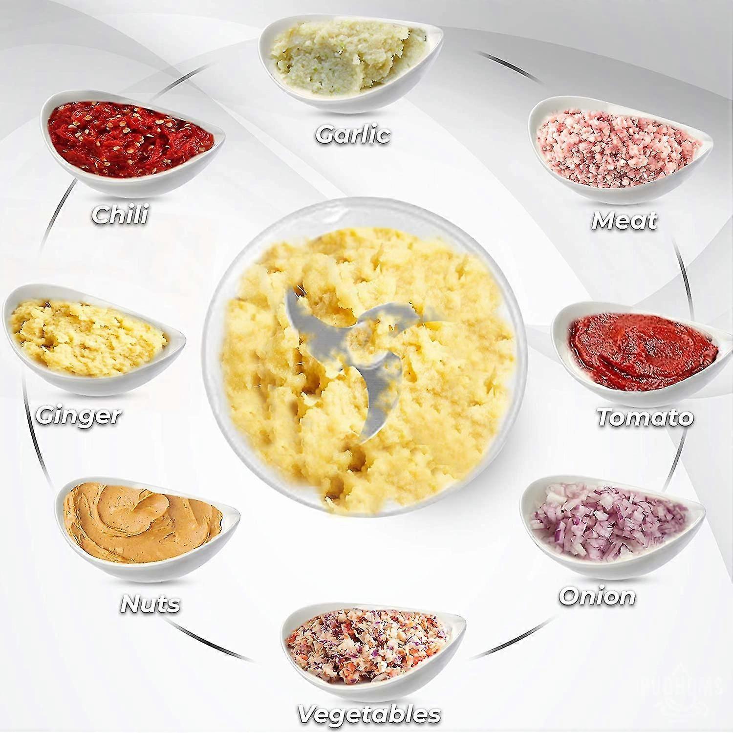 Electric Mini Garlic Chopper Small Wireless Food Processor Portable