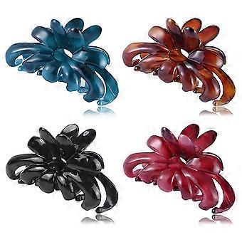 Clip per artigli di capelli grandi per le donne, clip per capelli floreali per capelli sottili / mediamente spessi, clip per mascella per capelli floreali antiscivolo da 3,8 pollici clip per polpo per donne ragazze, 