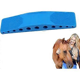 Hest Grooming Brush, Hest Grooming Massager, 6 I 1 Pet Grooming Brush, (farge: Blå)