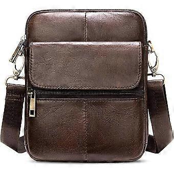Unisex Crossbody Väskor Liten Axelremsväska Messenger Läder Messenger Bag för Män Kvinnor Axelväskor Portfölj Resväska Business University School C