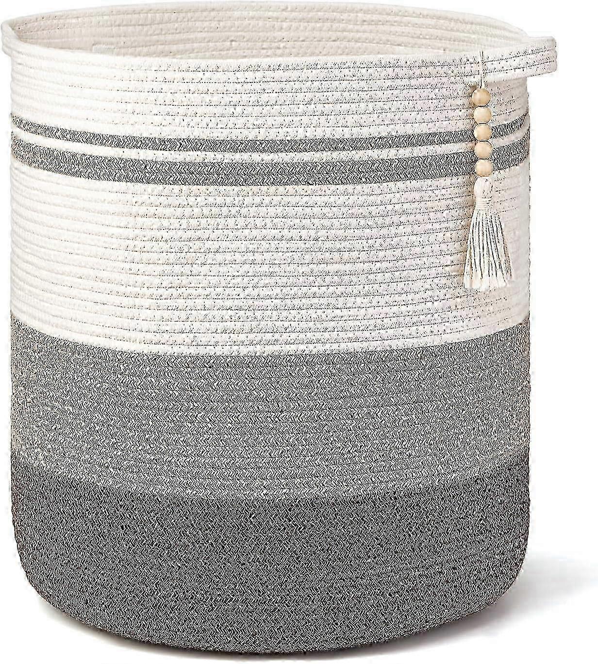 Decorative Cotton Rope Laundry Basket Storage Solution 80L