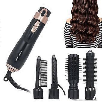 4 in 1 Hair Dryer Styler and Volumizer Hair Curler Straightener Blow Dryer Brush Rotating Blow Dryer Comb in One Hair Styling Gift for Girl