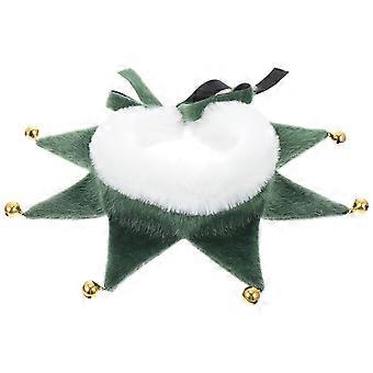 Dog Cat Scarf Green Pet Christmas Scarf for Decoration Use 1Pcs Polyester