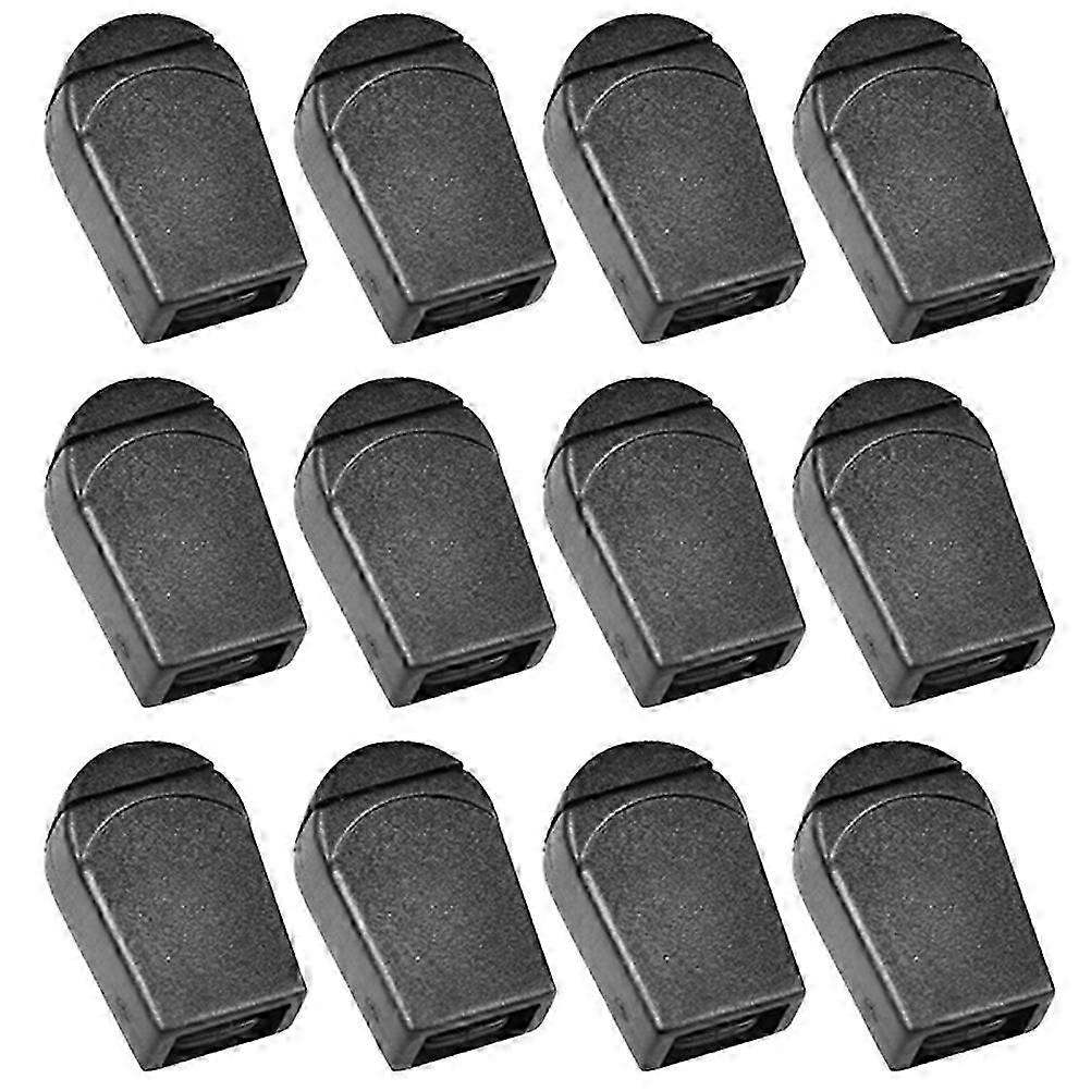 40Pcs Drawstring End Clip Plastic String Buckle Raincoat Accessories (Black)