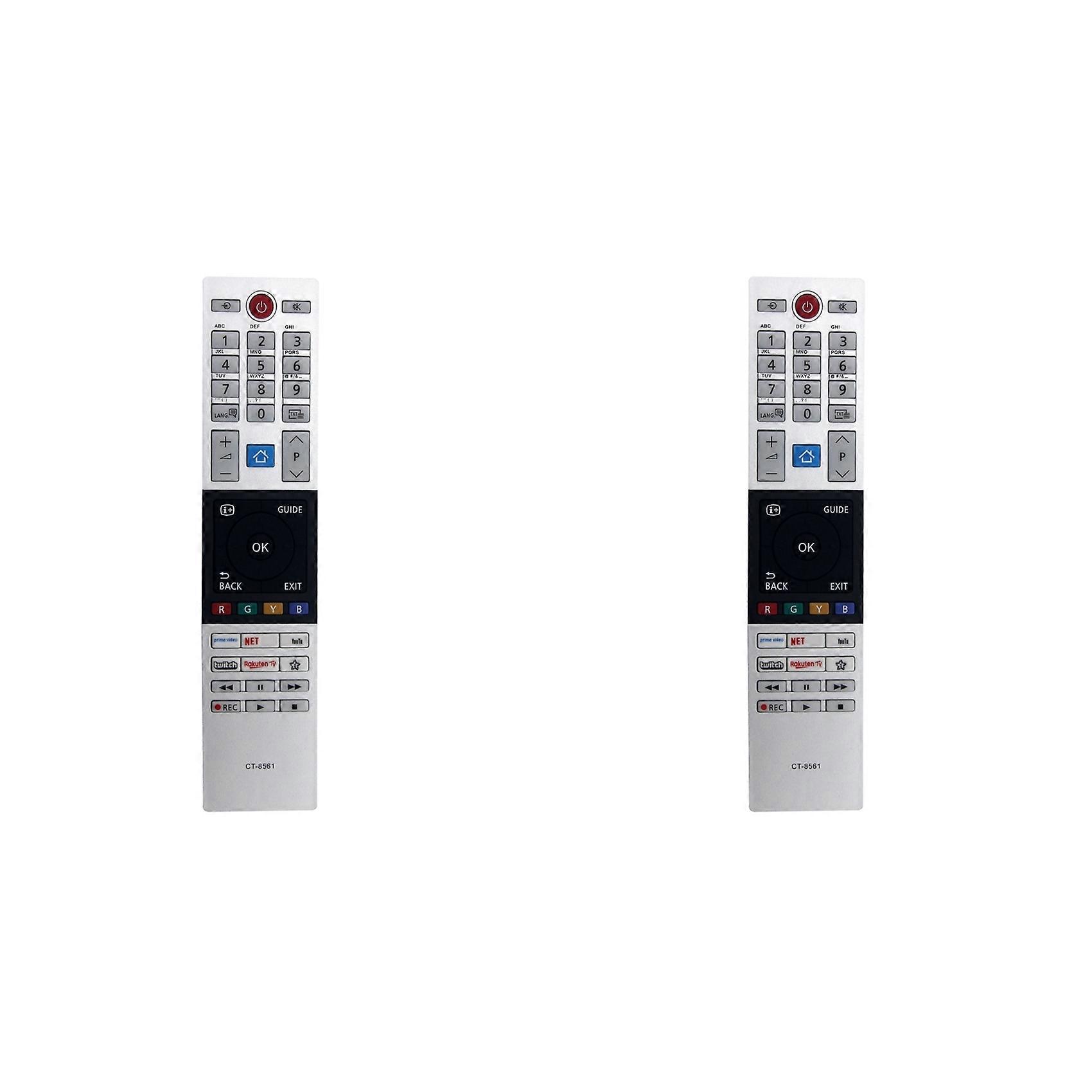 2X CT-8561 Replace Remote Control for TOSHIBA SMART LED TV Remote Control