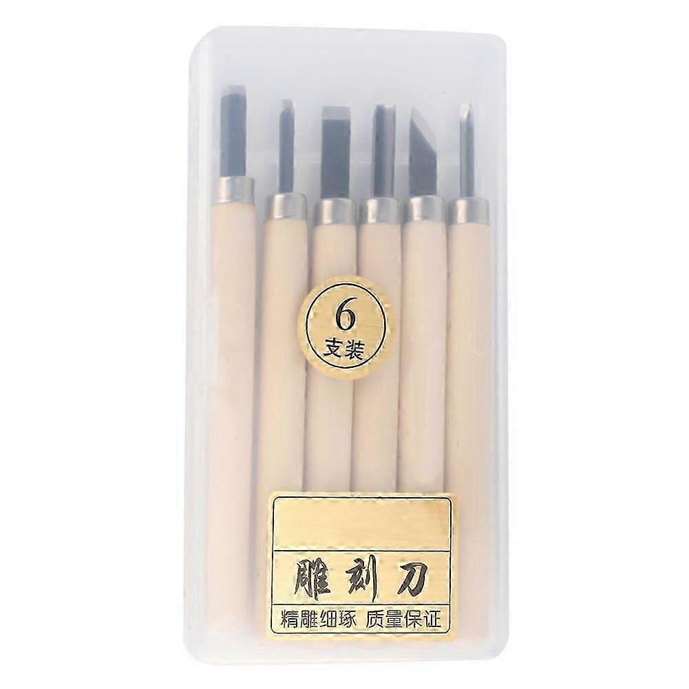 Puxi Kit de 6 ciseaux à bois pour la sculpture sur bois, pour les travaux de base et de précision