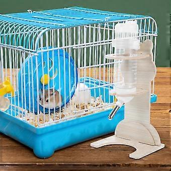 Hamster Water Bottle Holder with Wooden Stand for Small Pets 4Pcs