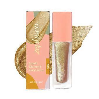 zephoco Diamond Sparkling Eyeshadow (Gold) Delicate, Bright, Natural Color - Creates A Sparkling Eye Makeup Effect