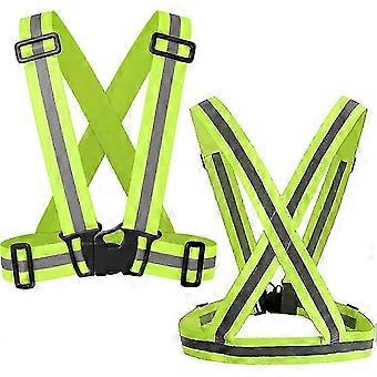 Adjustable 360 High Visibility Reflective Safety Vest for Men Women Running Cycling Motorcycle