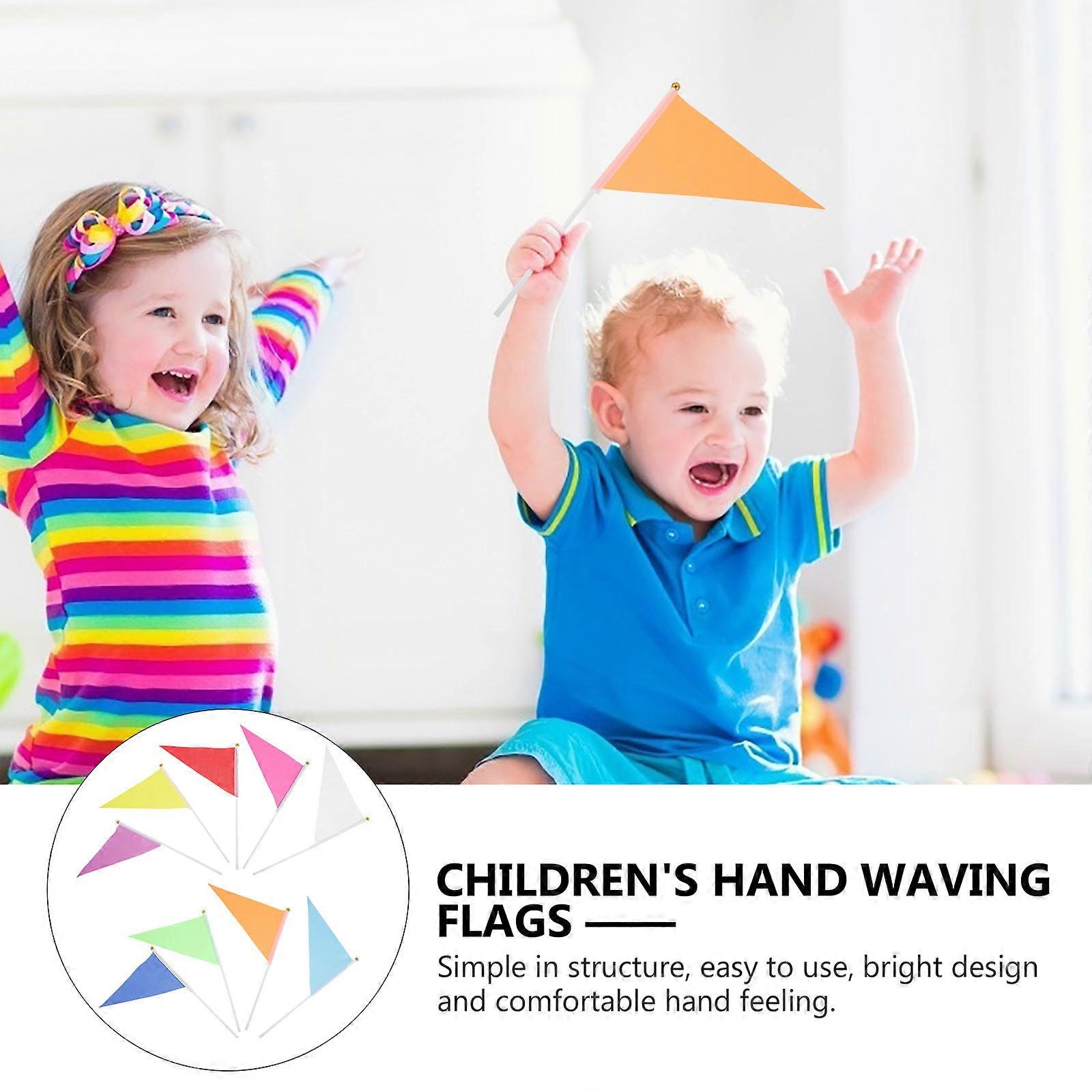 Assorted Color Mini Shaking Flags for Celebration 18Pcs Set