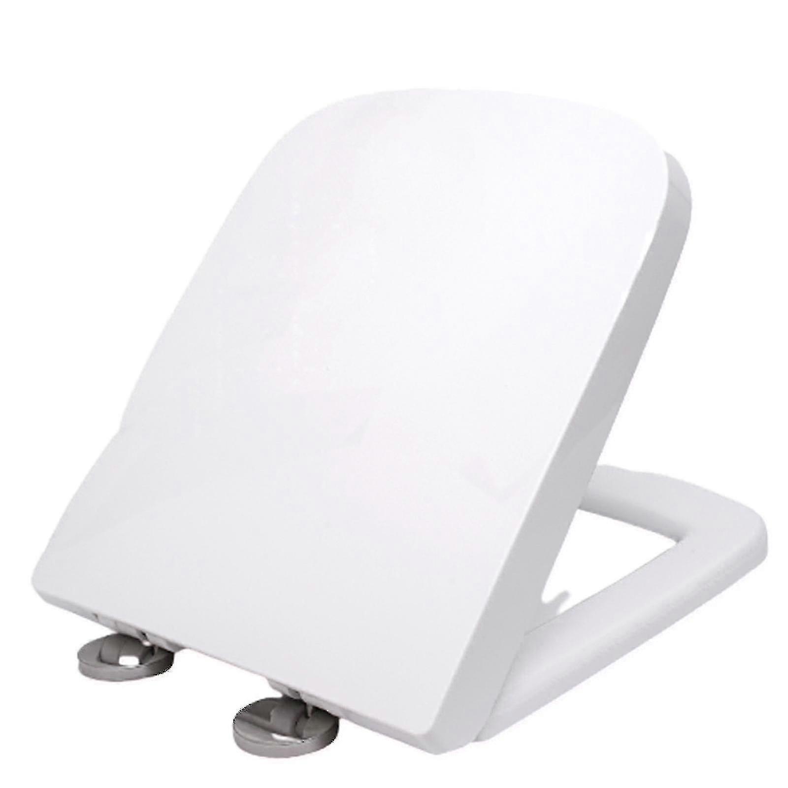 Quick release hinge for square toilet seat with soft close