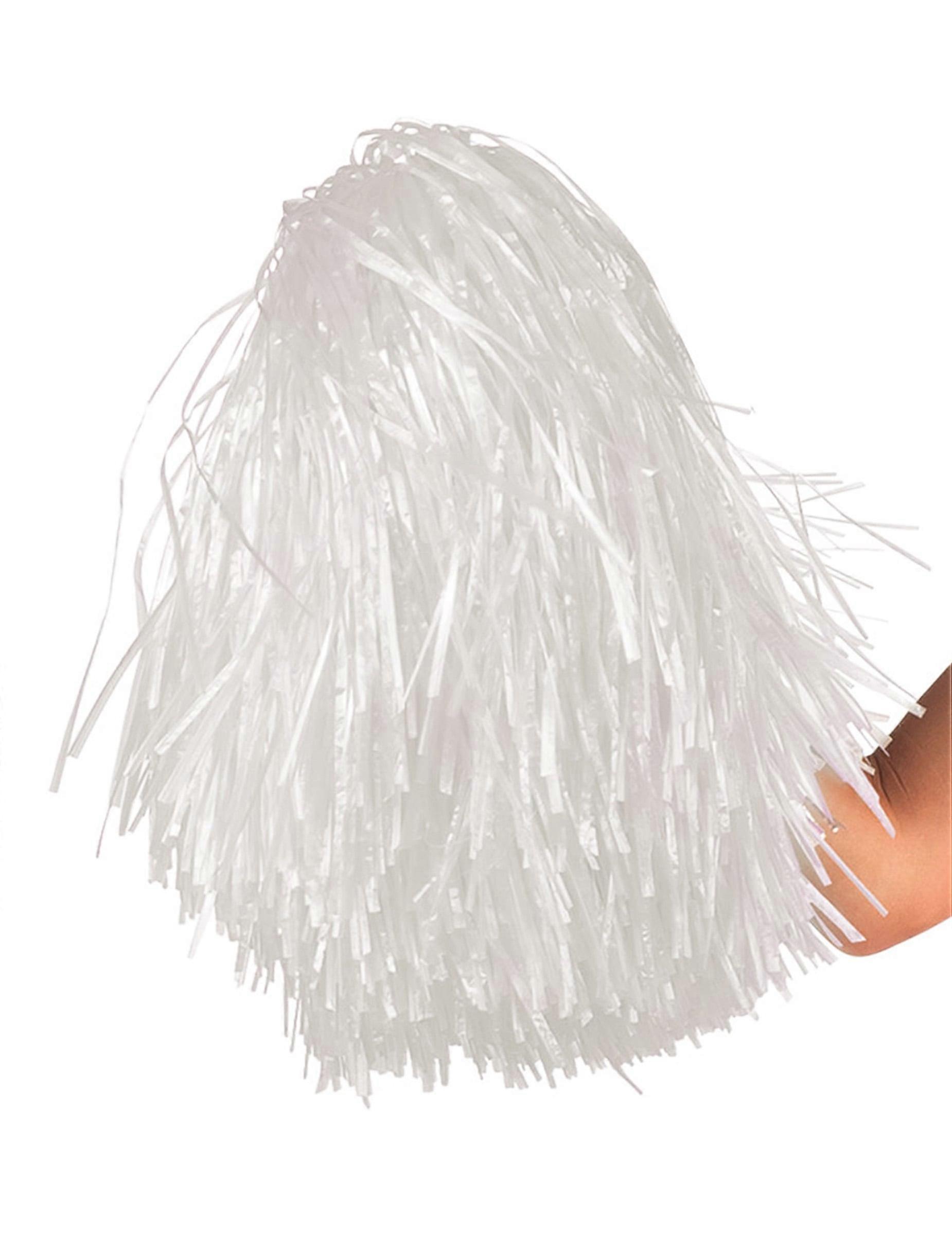 Metallic white pompom