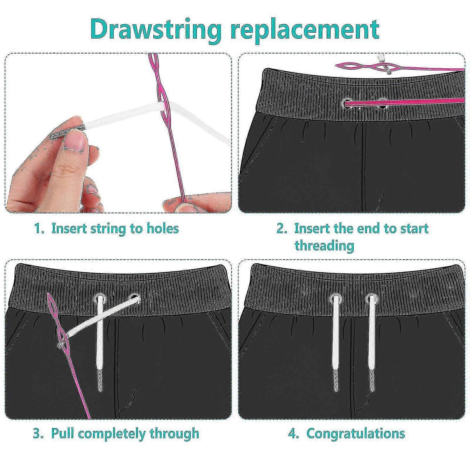4 Pcs Hoodie Strings Drawstring Cord Hoodie Drawstring Replacement For Sweatpants With Drawstring Threader