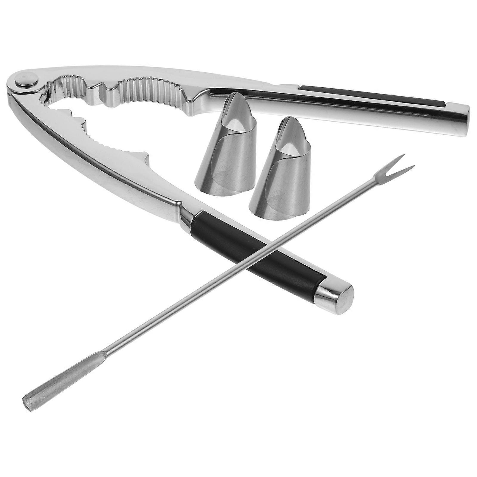Nut Opener Tool Multifunctional Stainless Steel Nutcracker for Home Use 1Set
