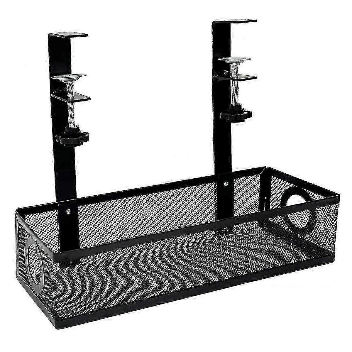 No Drill Under Desk Cable Management Tray