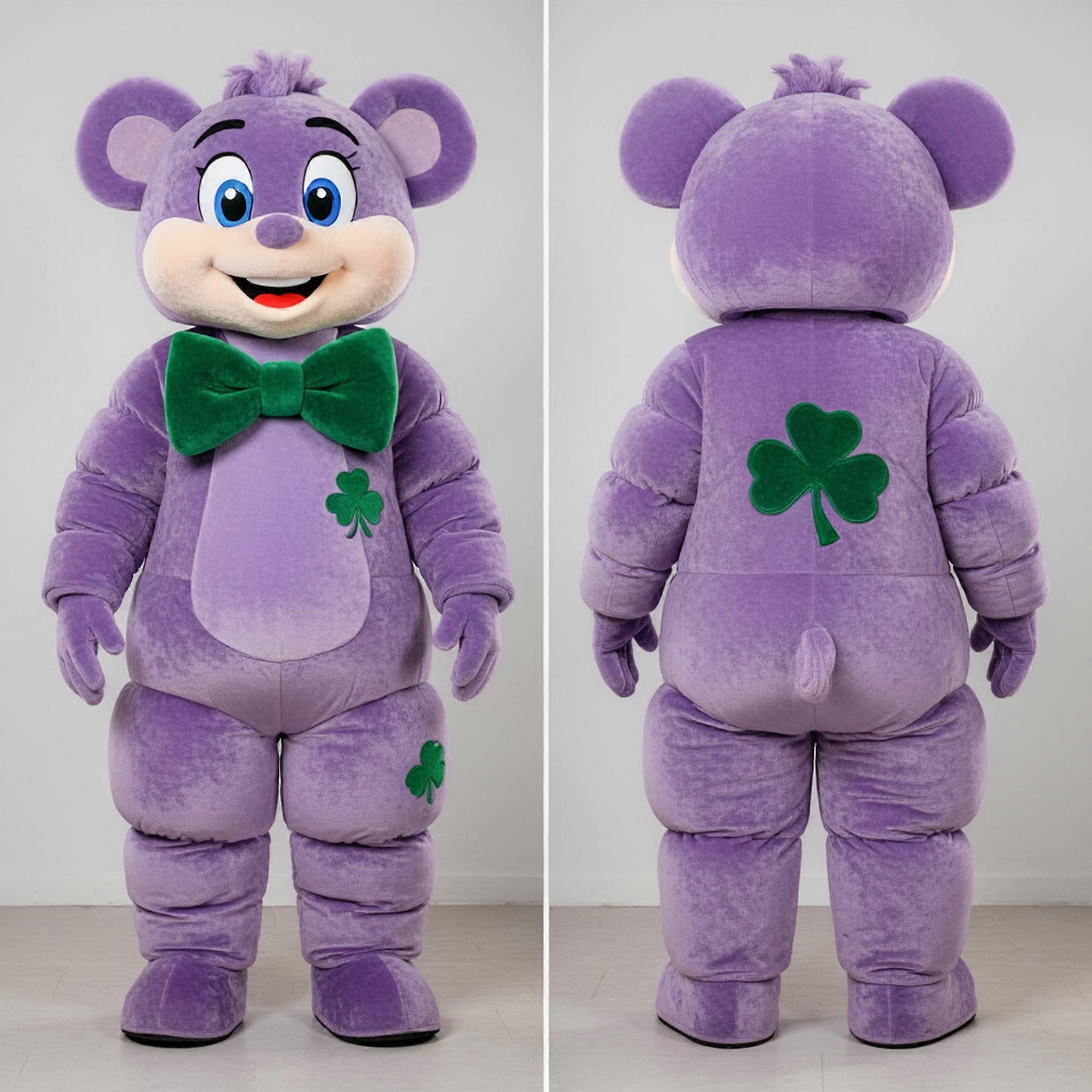 MASTICOT Lavender Bow Tie Irish Dancer Mascot