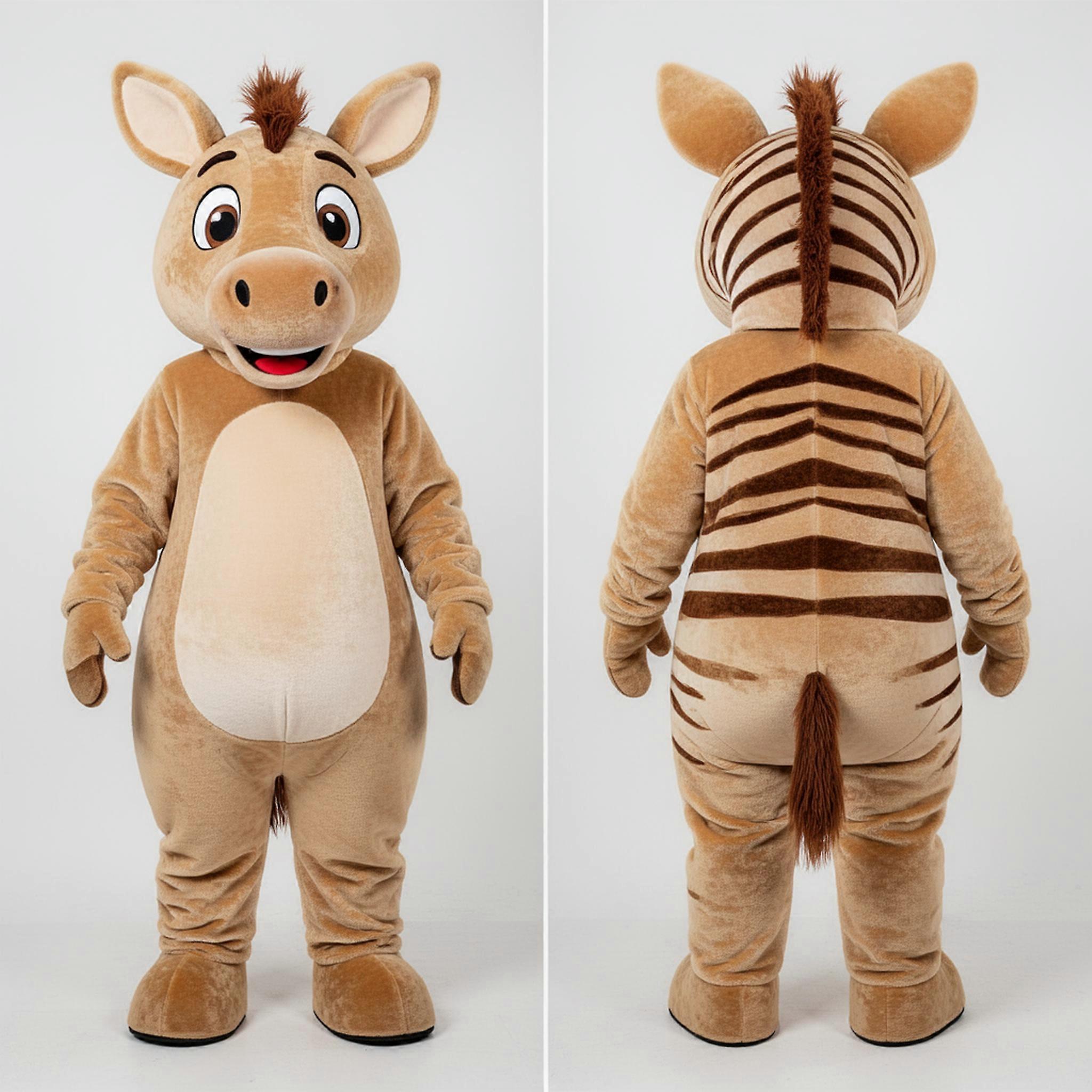 MASTICOT Tan Striped Quagga Mascot