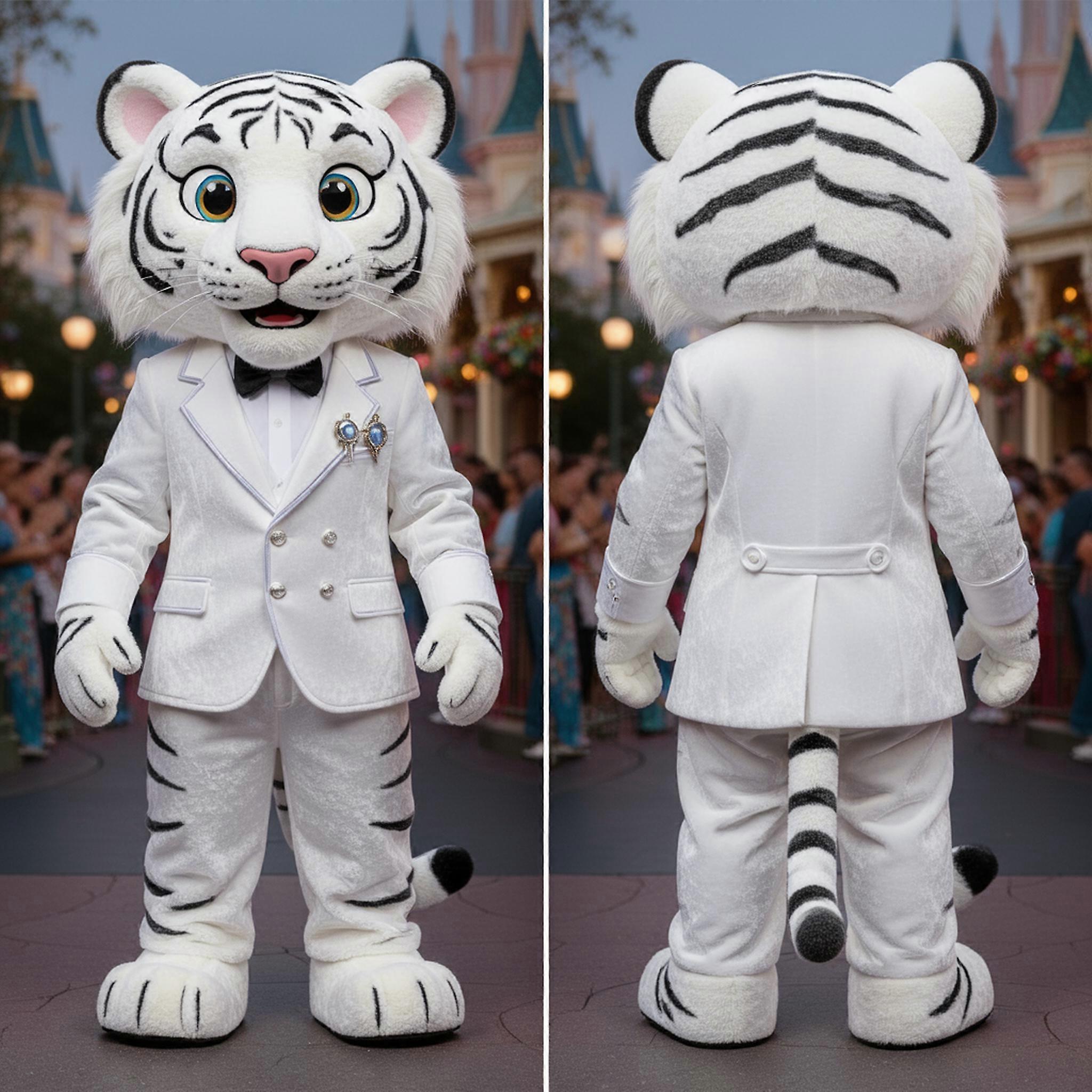 MASTICOT Velvet Striped Tiger Mascot
