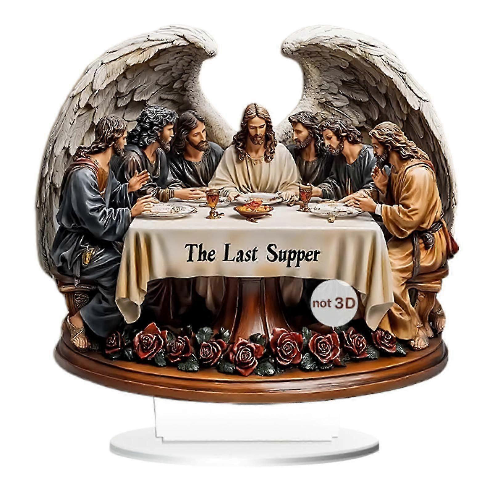 2D Dining Table Scene Statue Supper Figure Figurine for Study Bedroom Office