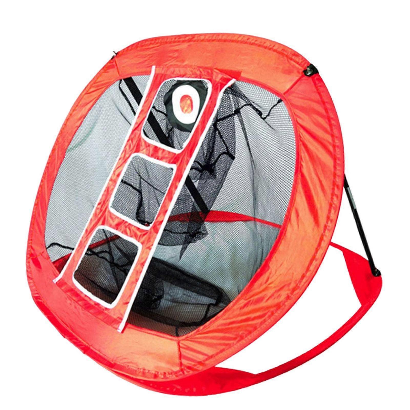 Golf Chipping Practice Net Training Aid for Backyard Driving Swing Red