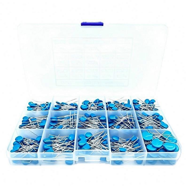 High Voltage Assorted 450pcs Ceramic Capacitor Kit, 100pF-10000pF, DIP Package