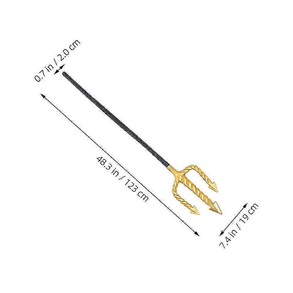 2Pcs Halloween Trident Prop Plastic compatible with Cosplay Assorted Colors