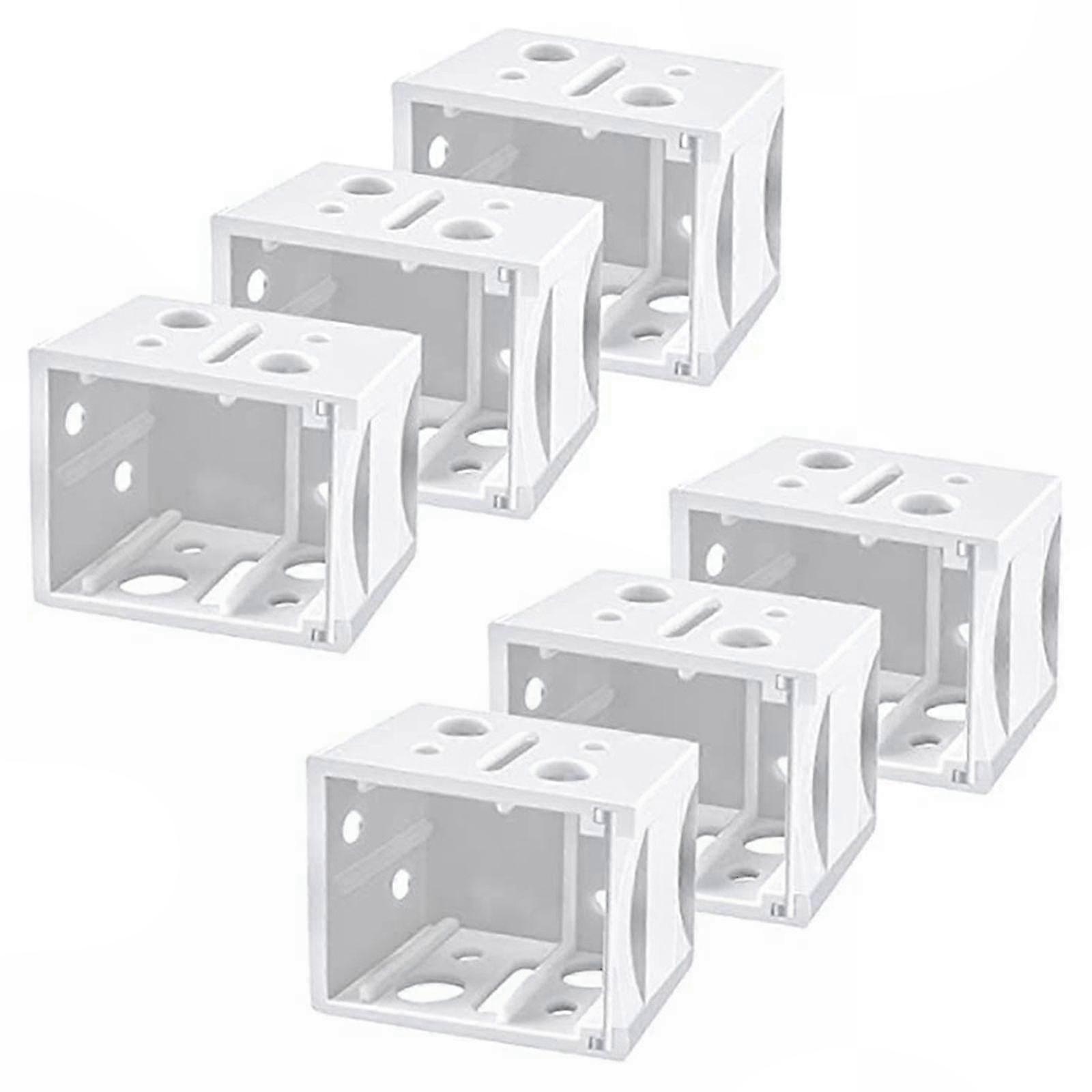 Window Blinds Box Mounting Brackets with End Covers, 6 Pcs Bracket Holder Set for Window Blind Installation