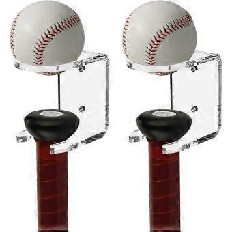Wall Mount Bat Rack,2 Pcs Wall Stand Holder Rack For Bat, Acrylic Baseball Bat Wall Mount,Anti-rust Ball Vertical Acrylic Display
