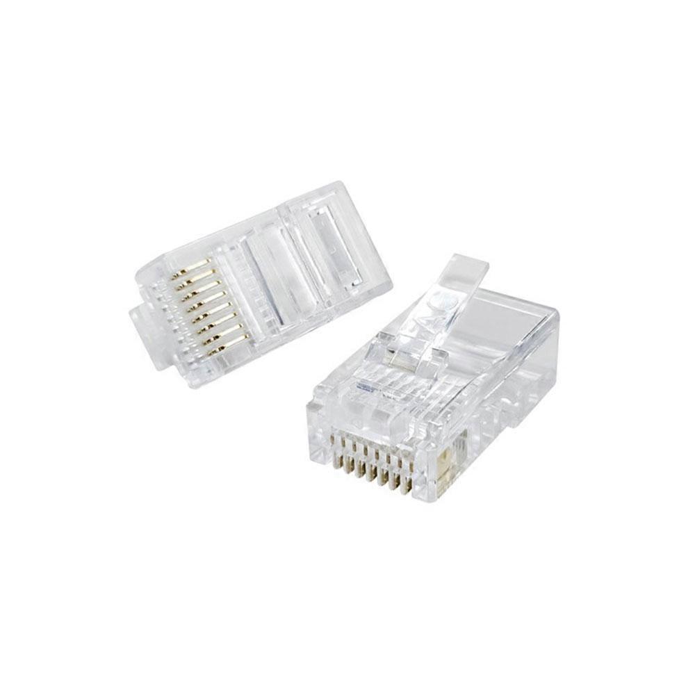 5PCS 8 Pin US Type Telephone Plugs for Stranded Cable LAN Connector Flat Cable