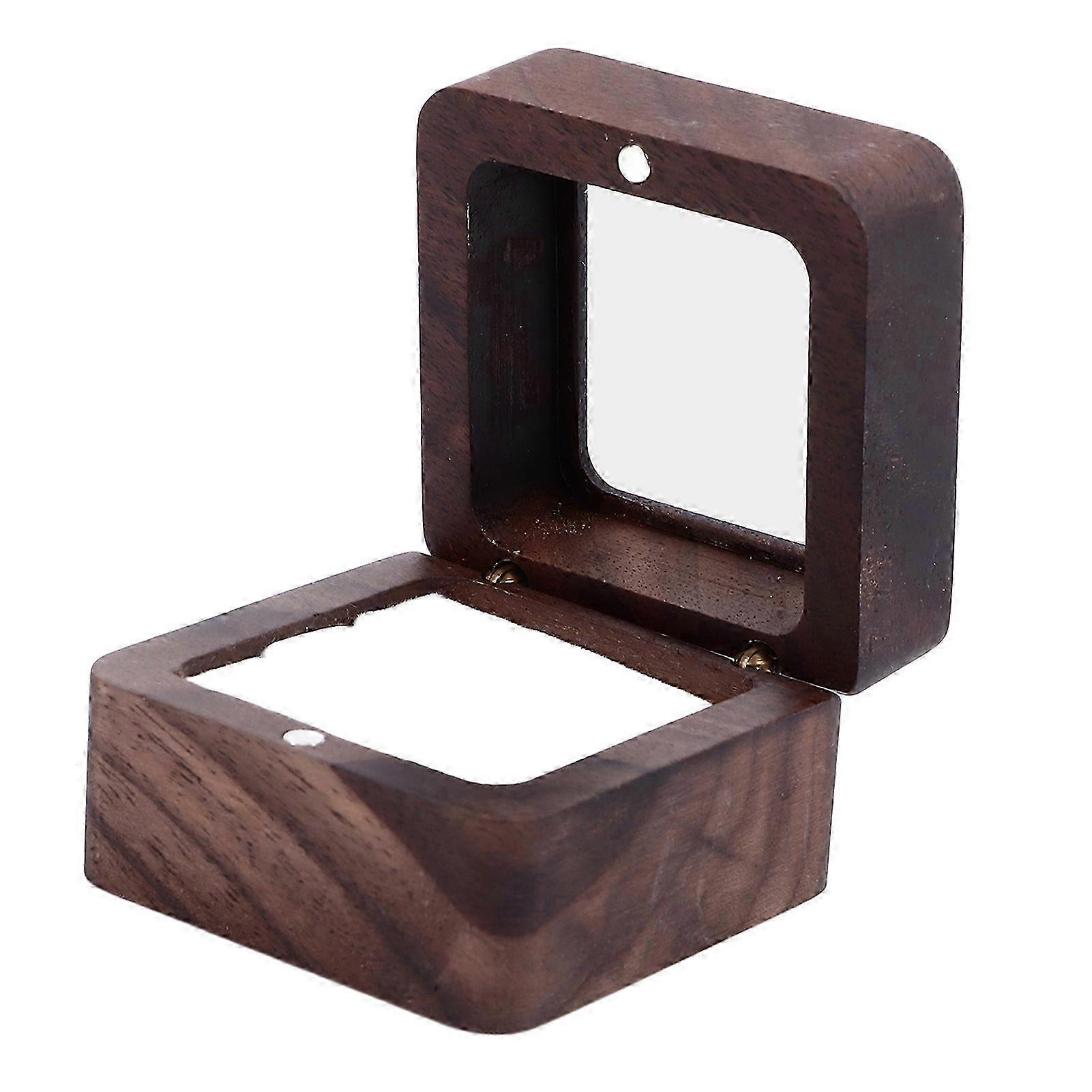 Eco Wood Double Ring Box Rounded Slots