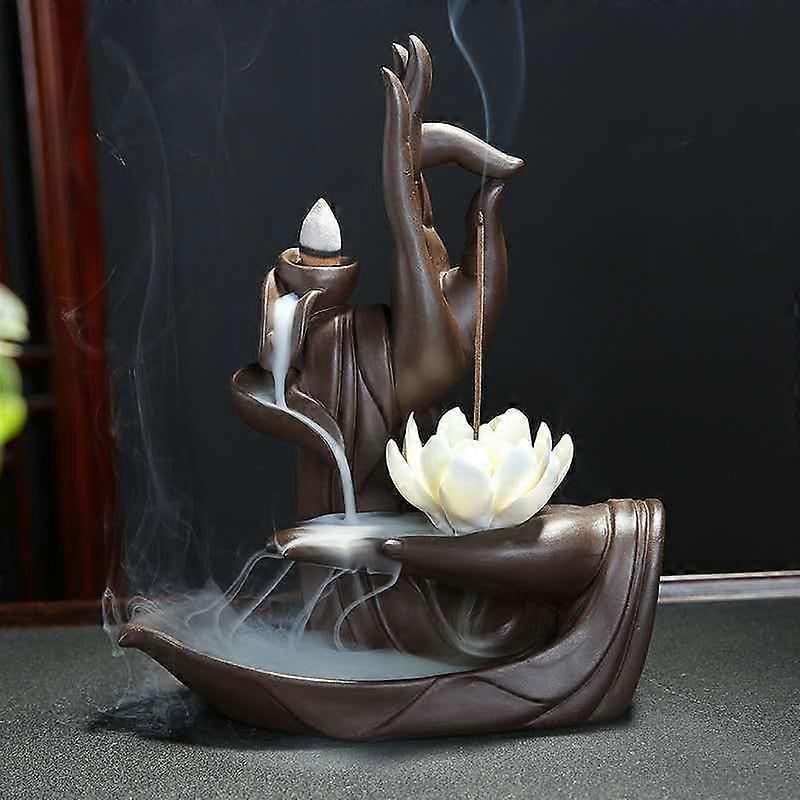 Ceramic Cone Incense Burner With Waterfall Effect