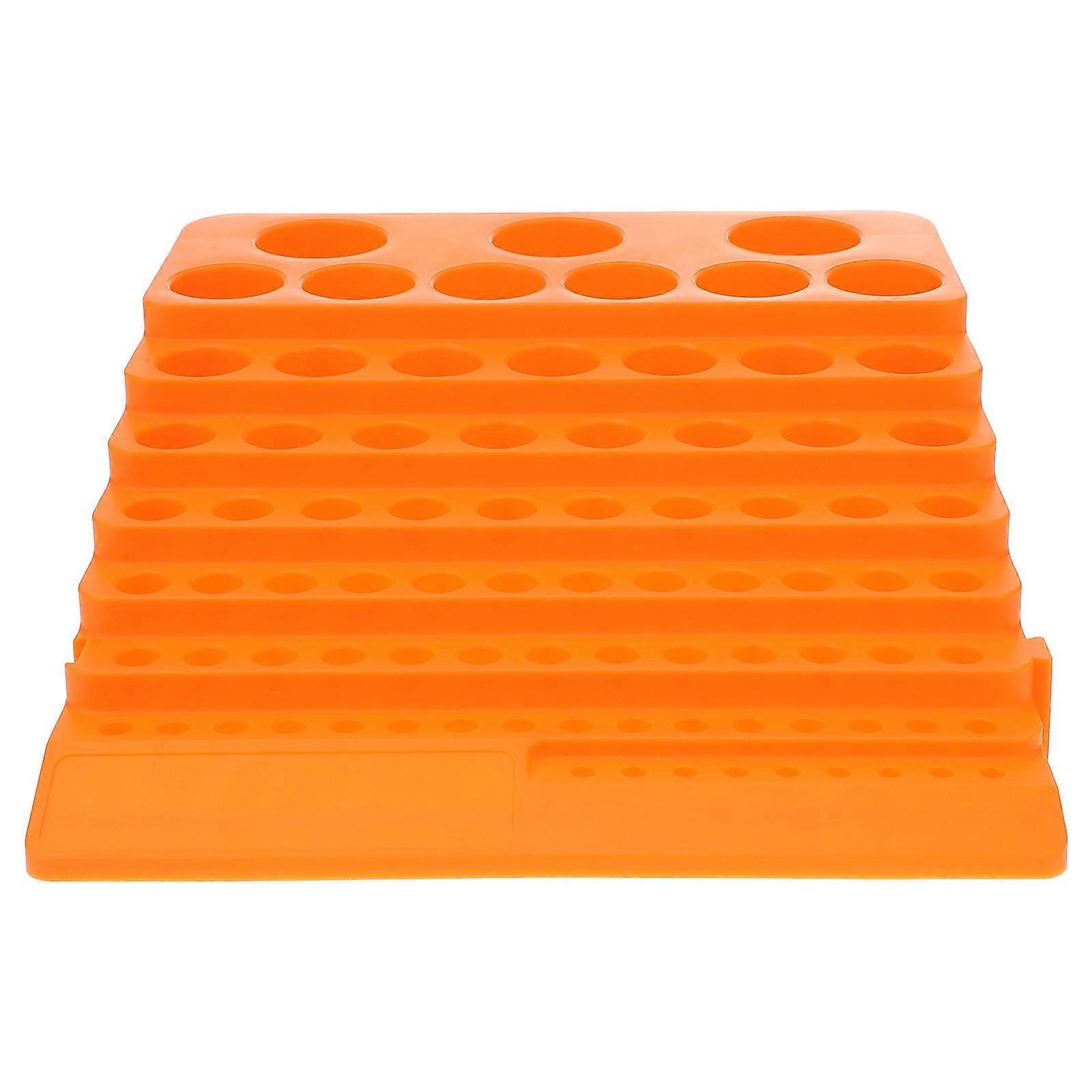 84-Slot Orange ABS Tool Storage Rack