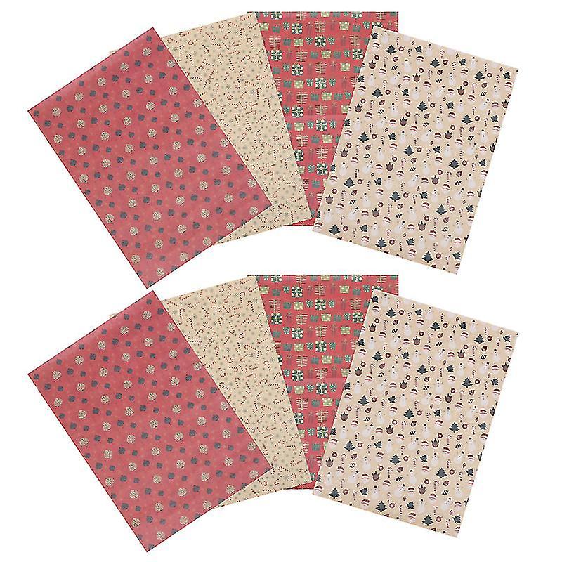 70X50x0.1cm Assorted Color Wrapping Paper 8pcs Christmas Wrapping Paper Diy Packaging Paper Sheets F