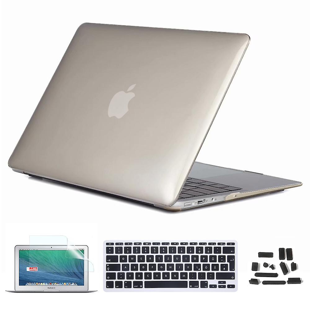 Capa De Teclado Cinza Cristal Protetor De Tela Para Laptop Macbook Air 11 Polegadas A1370/a1465