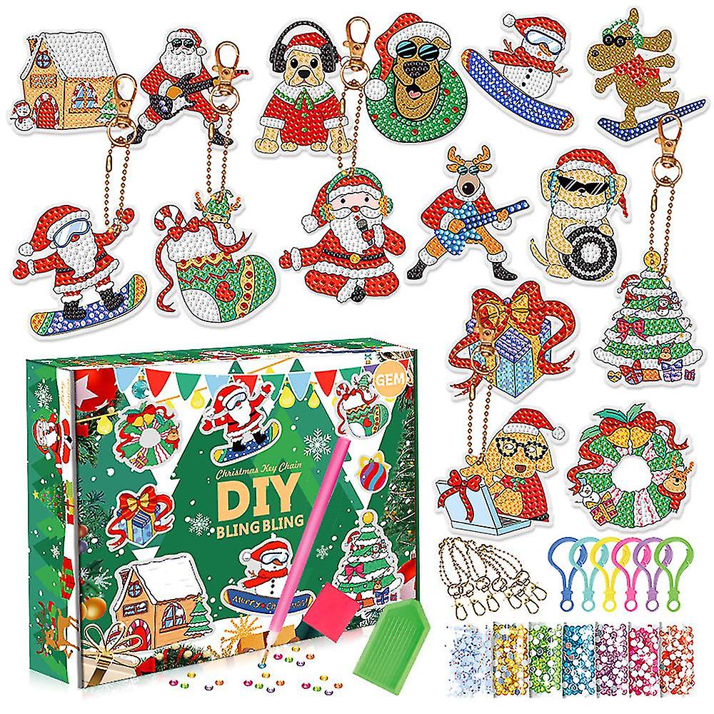 2022 Christmas 24 Days Countdown Advent Calendar Diy Diamond Gem Painting  Kit Craft Keychain Blind Box Kids Girls Xmas Gifts | Fruugo AE
