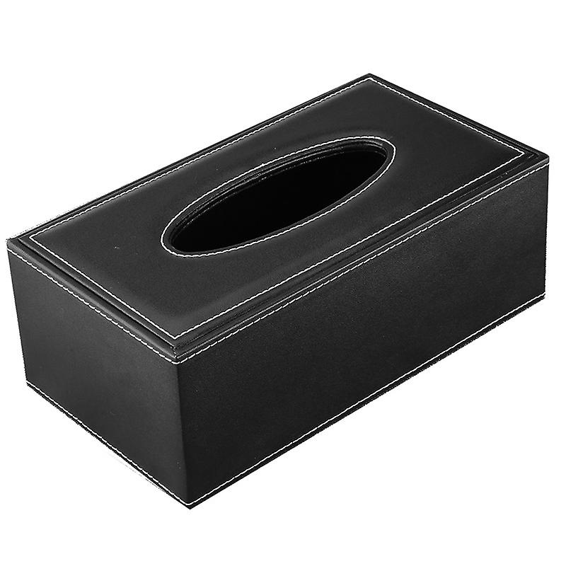 Black cardboard leather rectangular box 25*14*9.5cm