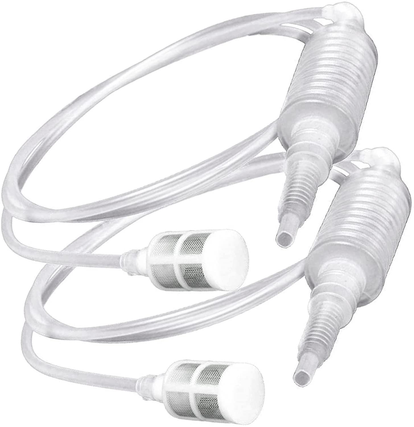 2pcs Brew Syphon Tube Home Brew Beer Siphon Filter Soft Tube Wine Making Tool Reusable, 2m