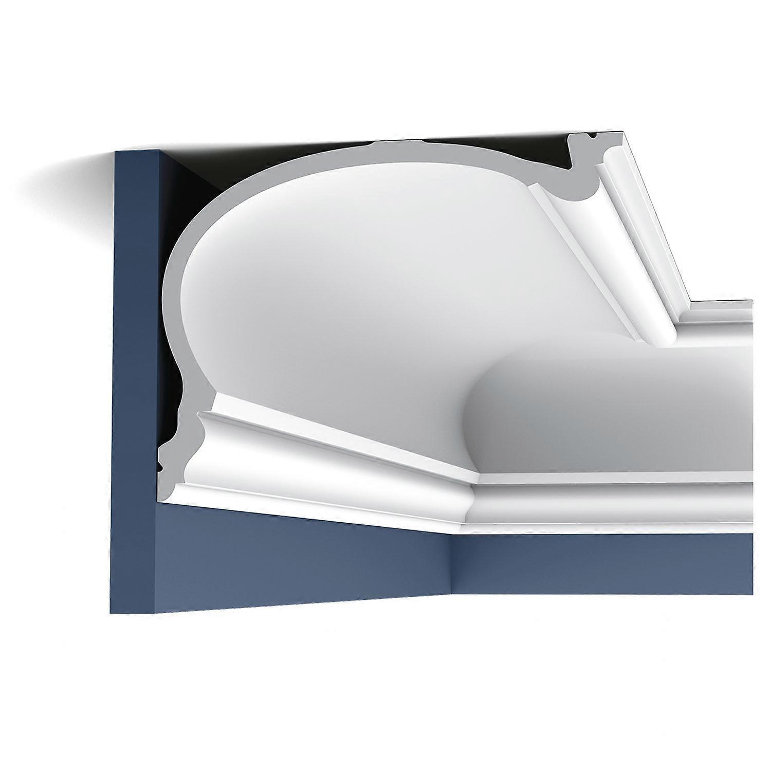 Orac Decor 1 x Cornice moulding C343 LUXXUS white Purotouch® pre-primed lightweight, sturdy, dimensionally stable