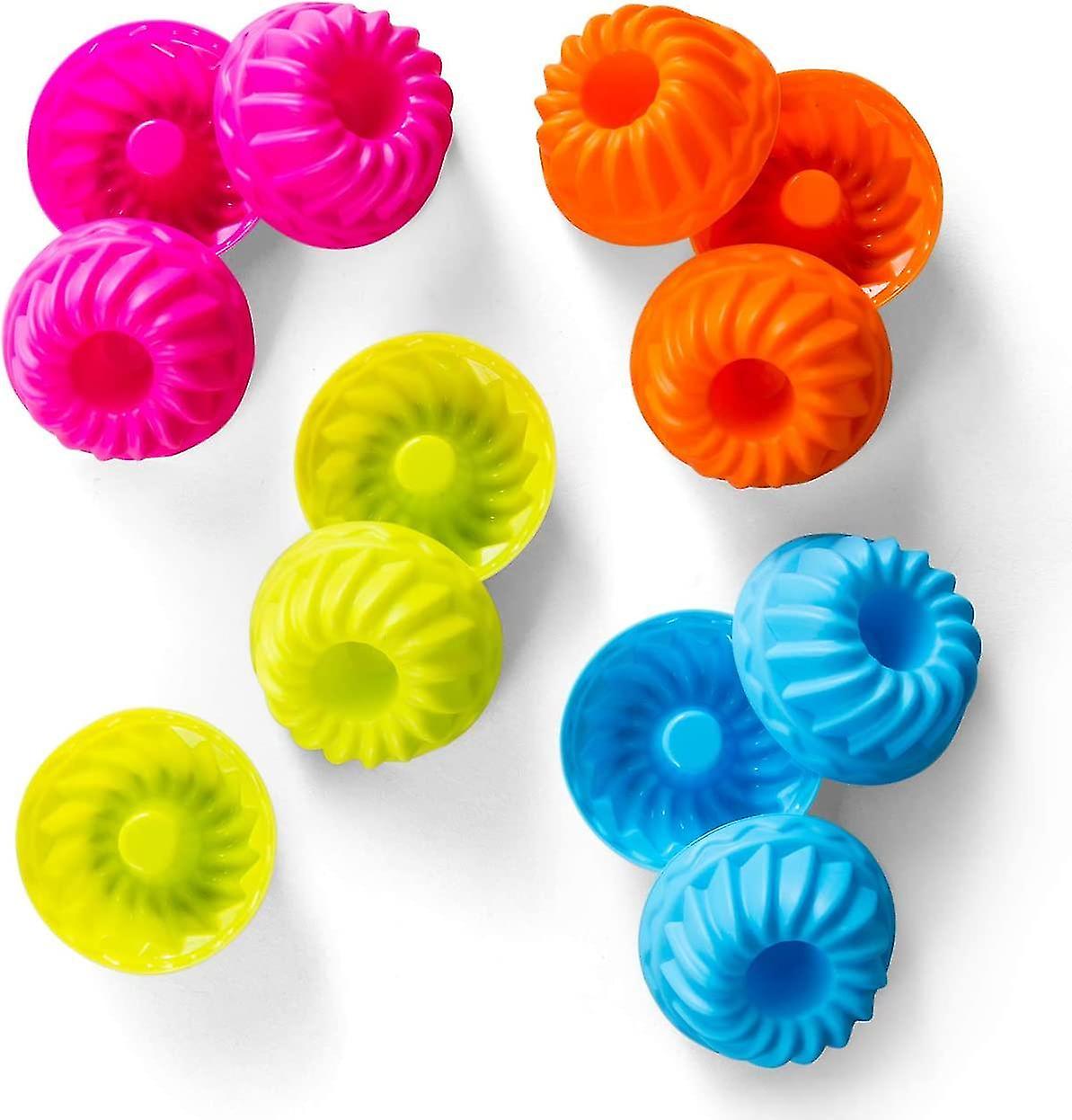 Bcker & Lecker 12 X Gugelhupfform Silikon Mini Gugelhupf Backform Kuchenform Wiederverwendbare Muffi