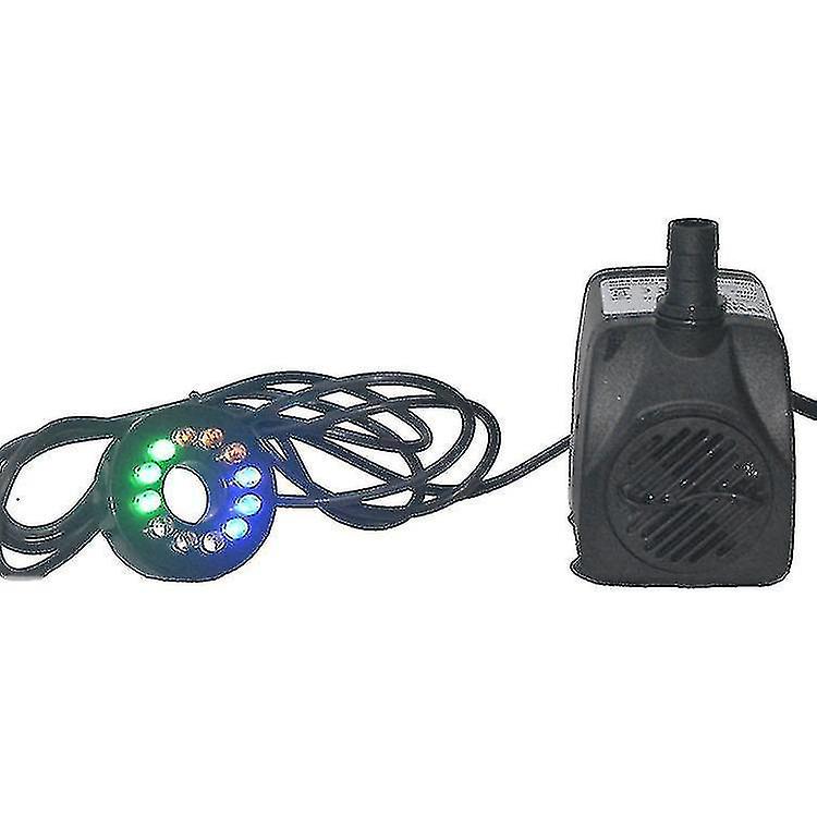 800l/h 15w Submersible Pump Mini Powerful Water Pump Power Cord And Led Light For Aquarium Fish Tank