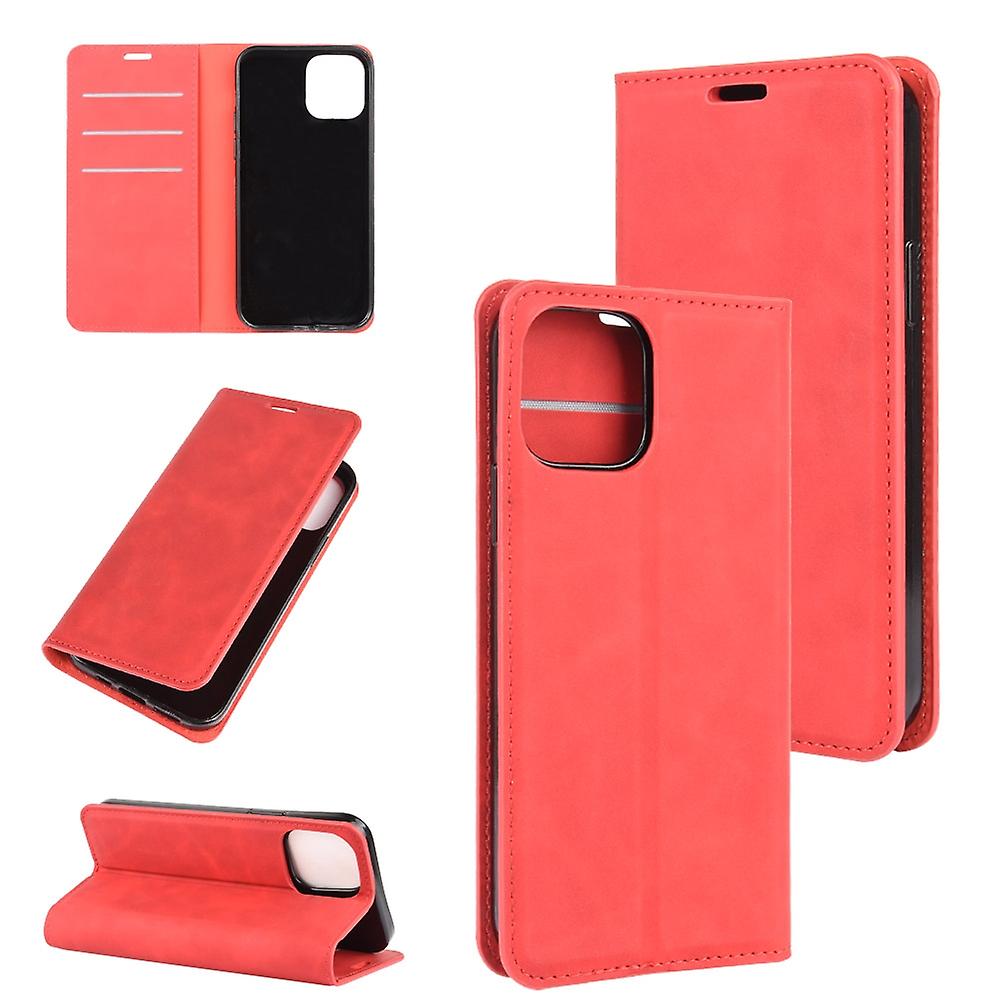 For iPhone 12 / 12 Pro Magnetic Suction Leather Case