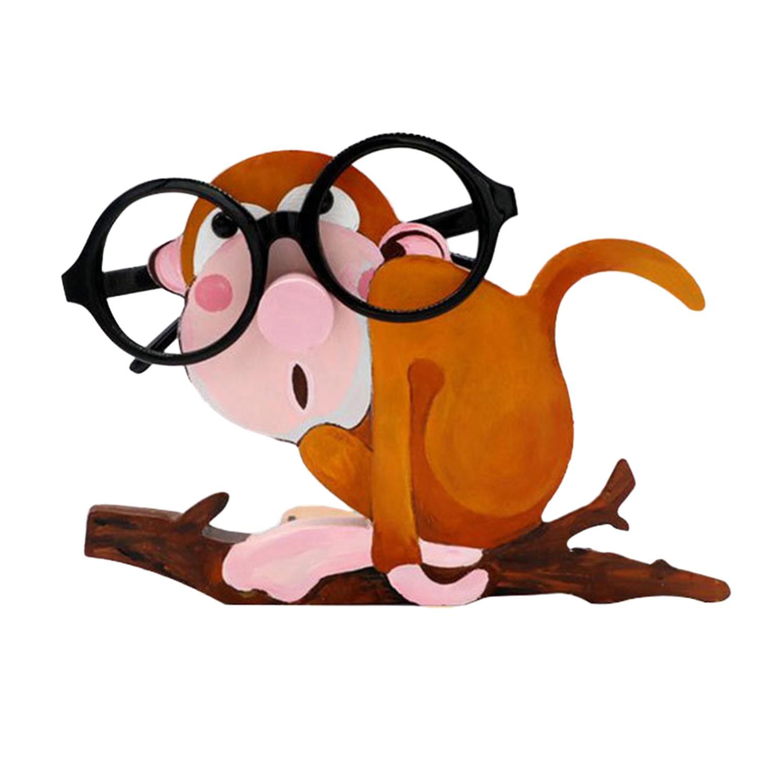 Glasses Display Stand Heavy Duty Wooden Animal Shape Freestanding Desktop Dolphin Hippo Monkey Eyegl