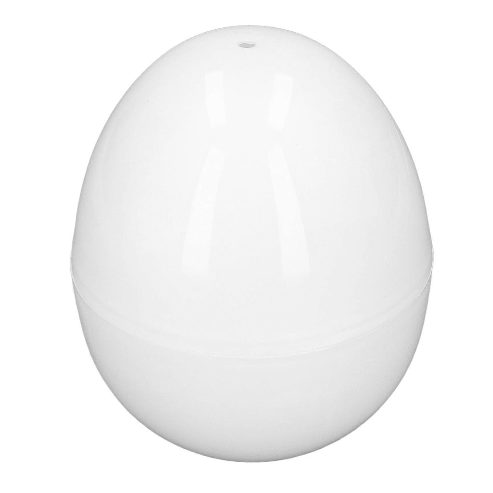 Hard-boiled egg cooker, 4 egg capacity, compact design, ABS material, egg shape, microwave function. Egg cooker